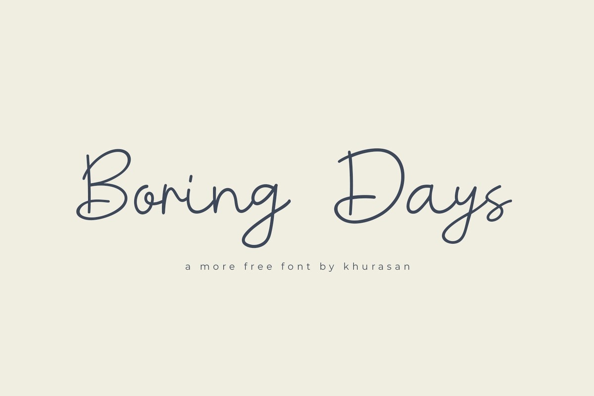 Boring Days Font preview