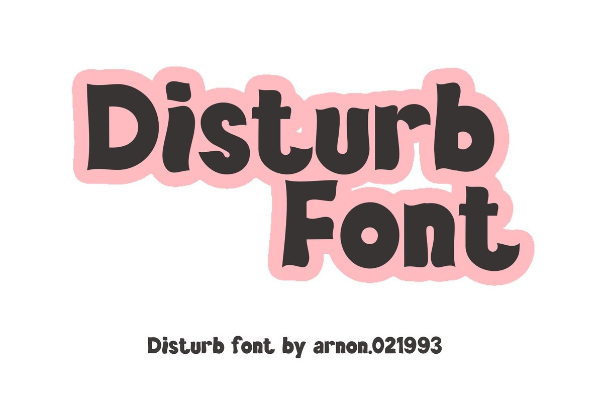Disturb Regular Font preview