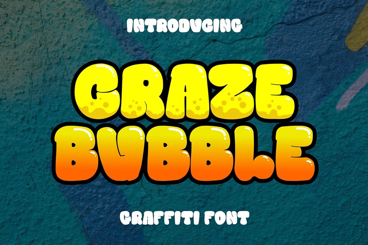 Craze Bubble Regular Font preview