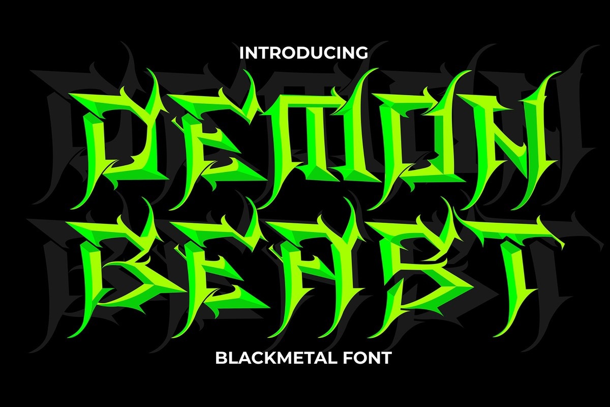 Demon Beast Font preview