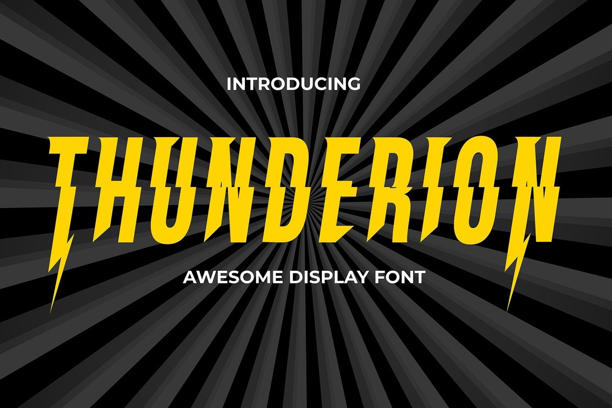 Thunderion Font preview