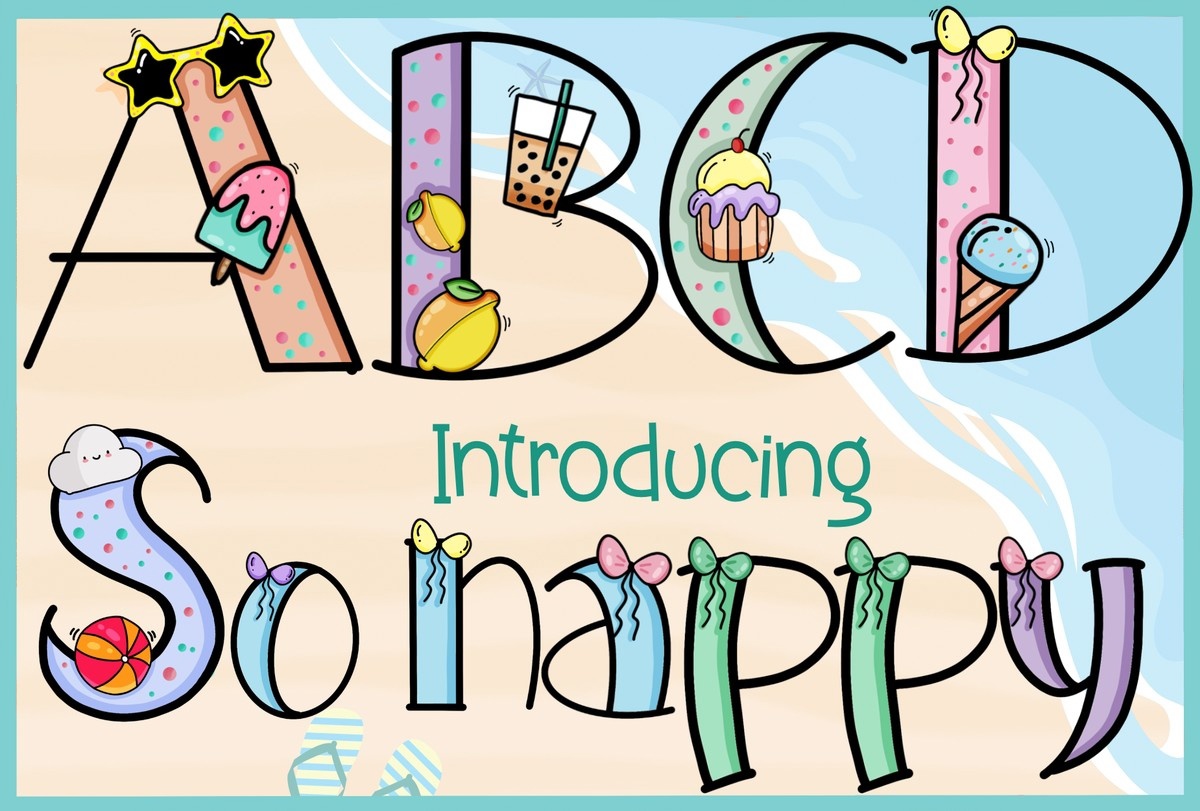 So Happy Font preview