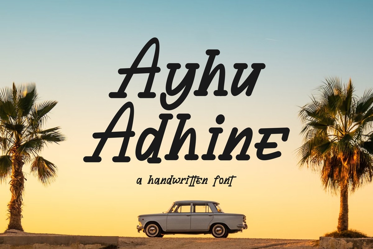 Ayhu Adhine Font preview