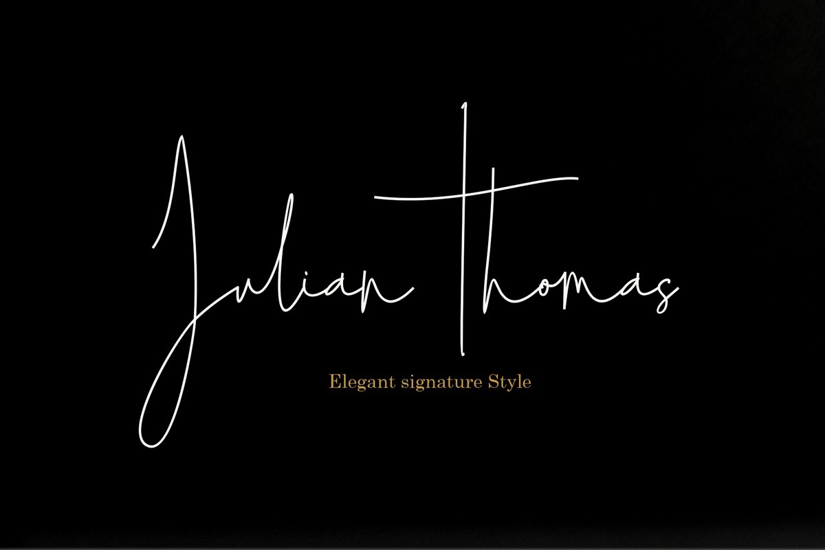 Julian Thomas Regular Font preview