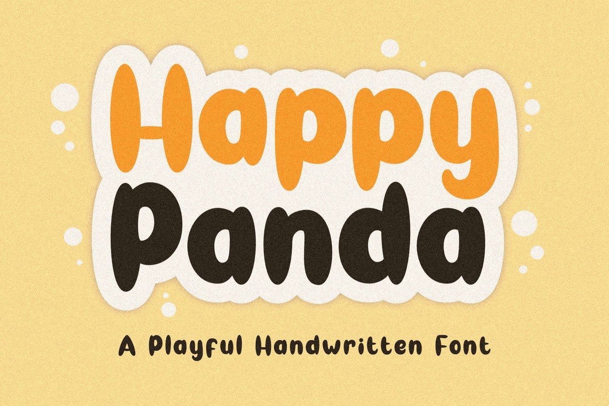 Happy Panda Regular Font preview