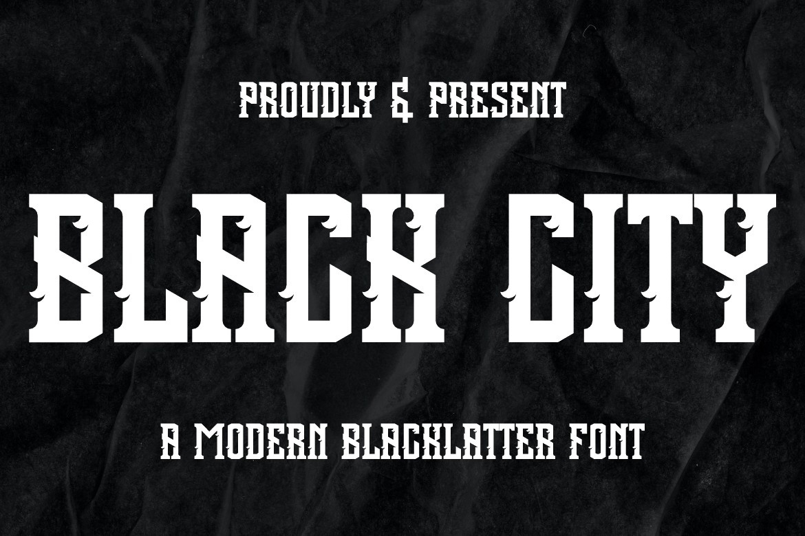 Black City Font preview