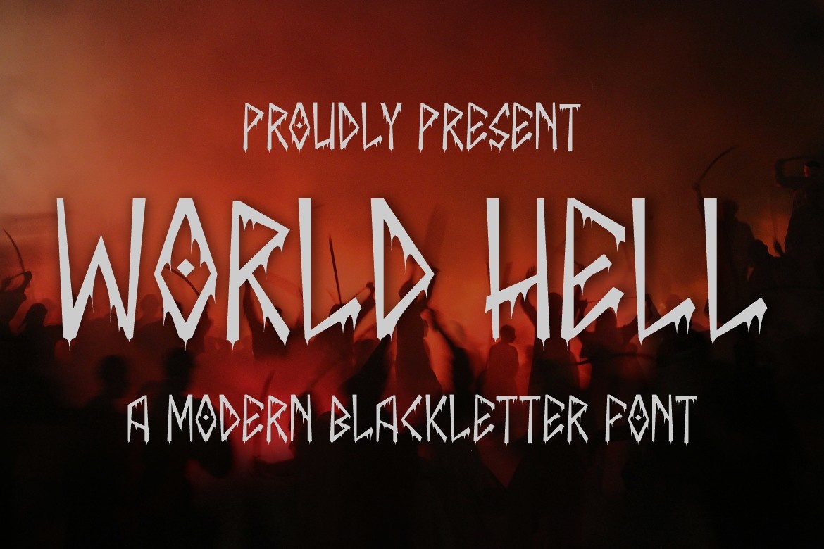 World Hell HELL Regular Font preview