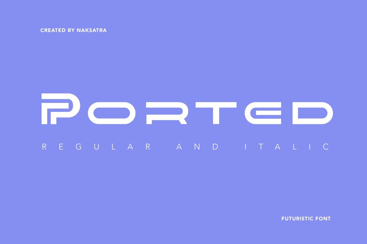Ported Italic Font preview