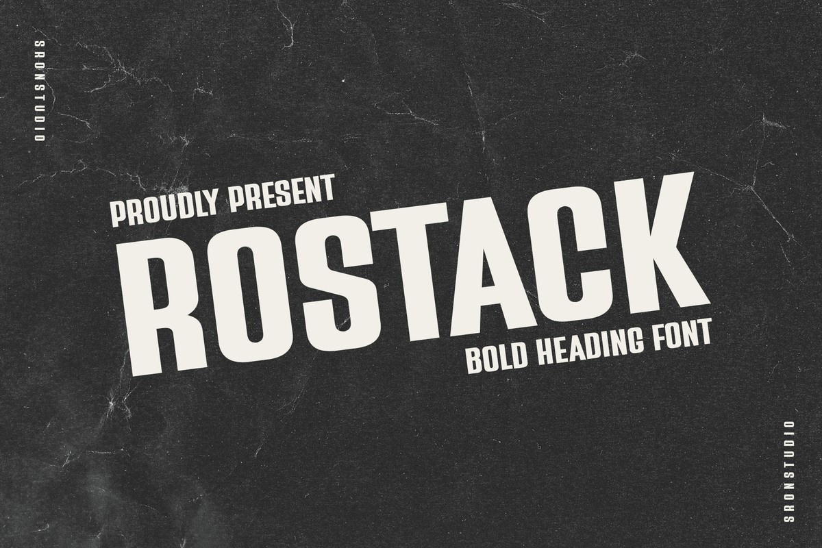 Rostack Font preview
