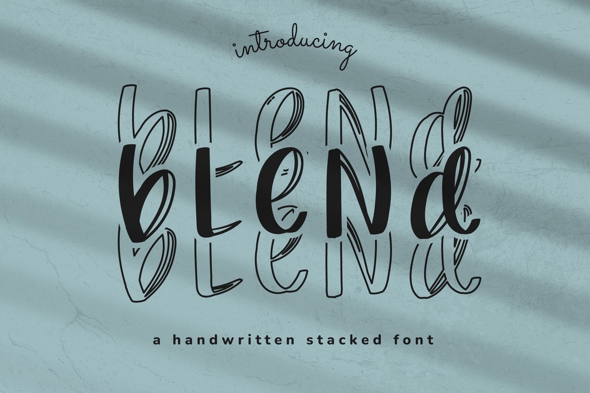 Blend Stacked Regular Font preview