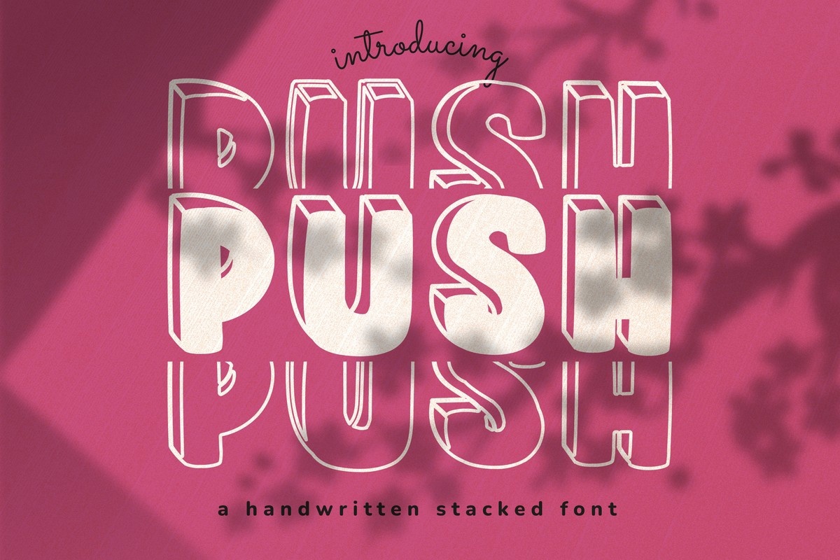 Push Stacked Regular Font preview