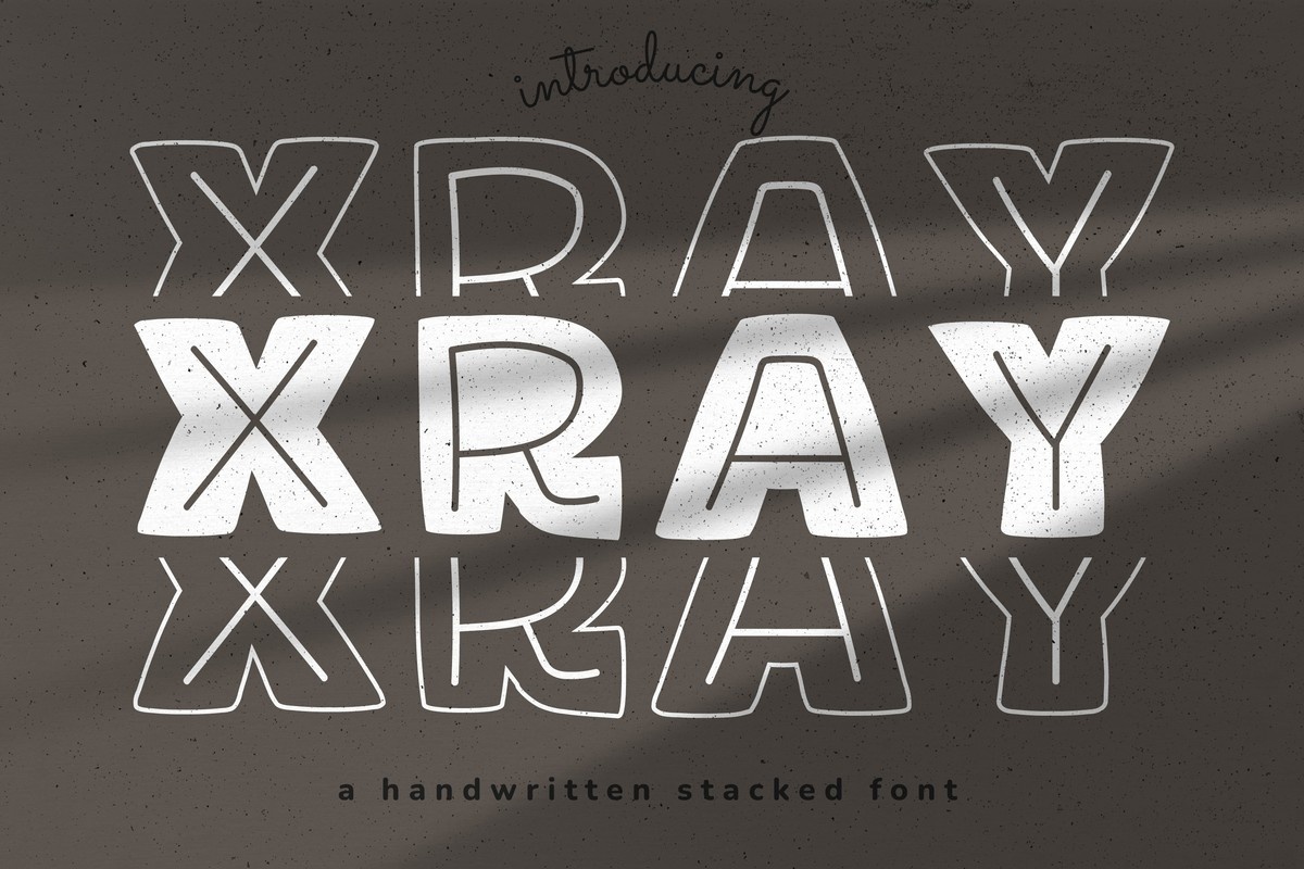 X-Ray Stacked Regular Font preview