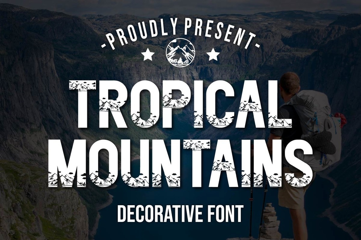 Tropical Montains Regular Font preview
