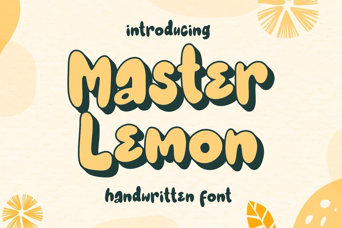 Master Lemon Extrude-Regular Font preview