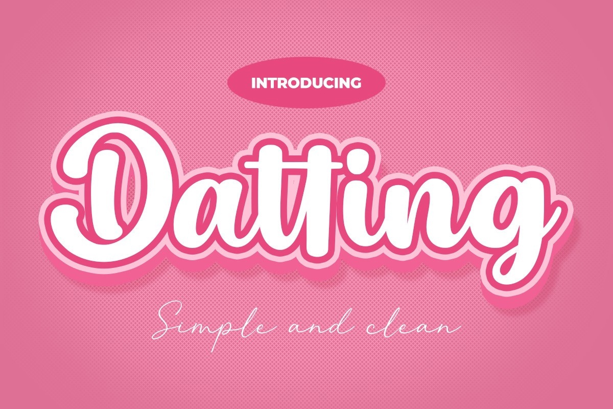 Datting Font preview