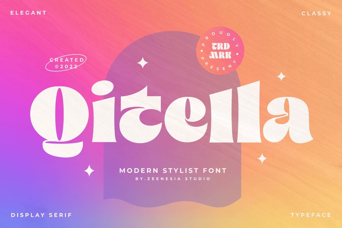 Qitella Regular Font preview
