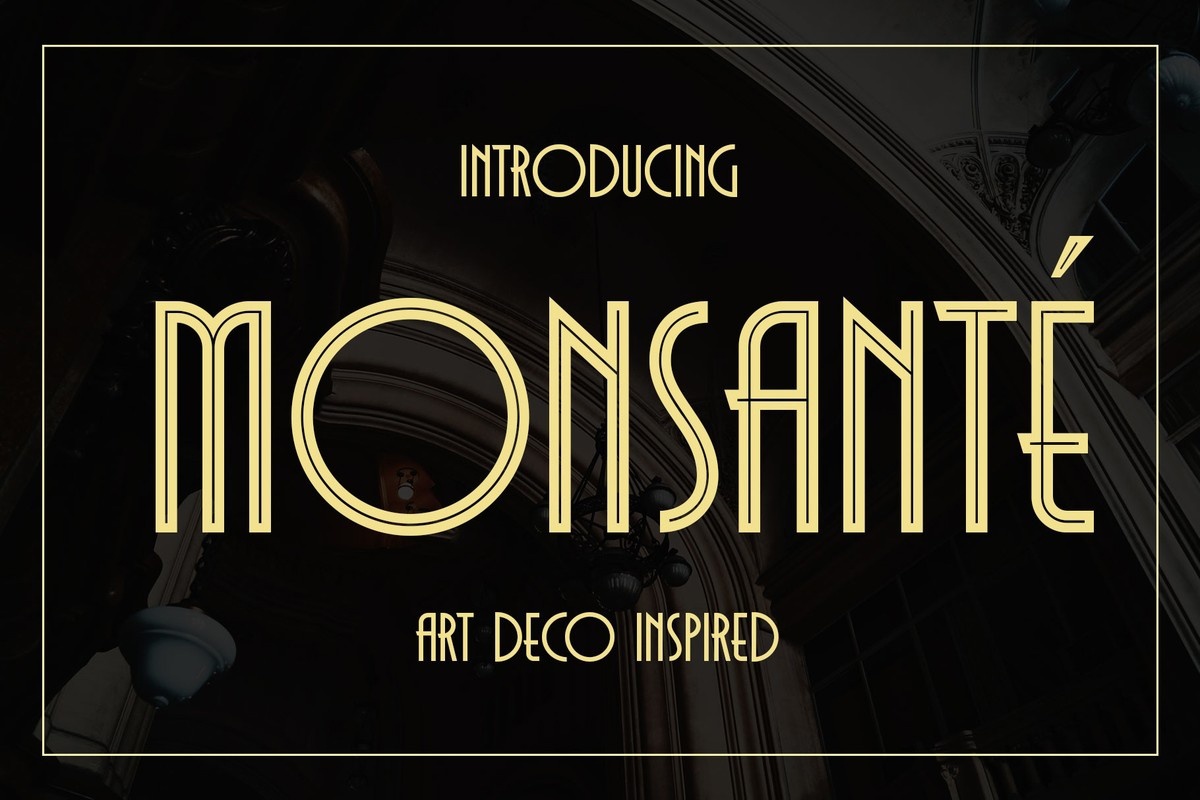 Monsante Inline Font preview