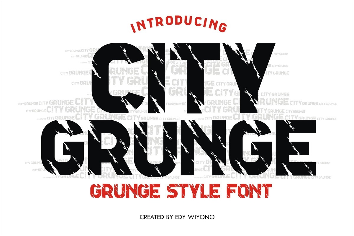 City Grunge Font preview
