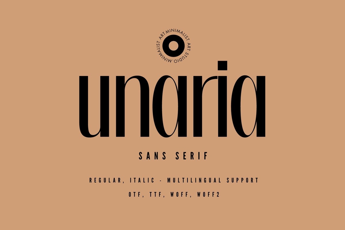 Unaria Italic Font preview