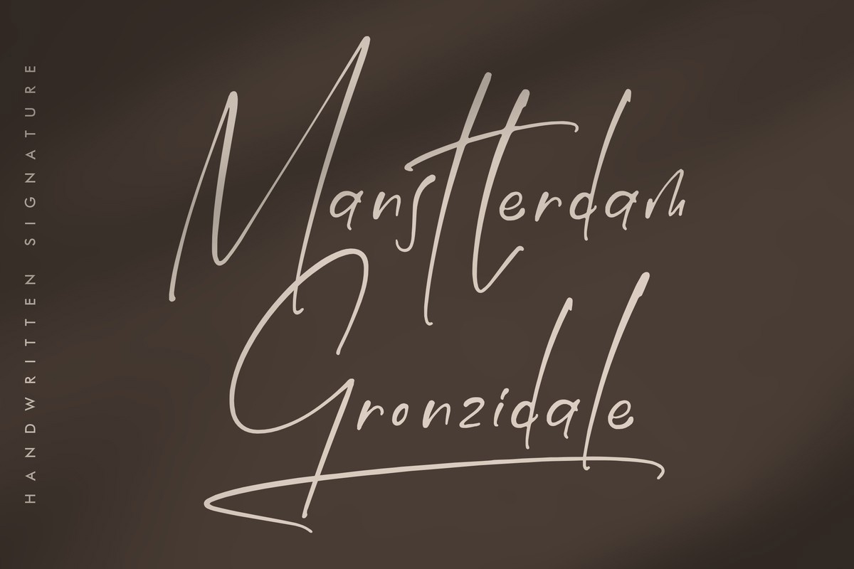 Manstterdam Gronzidale Font preview