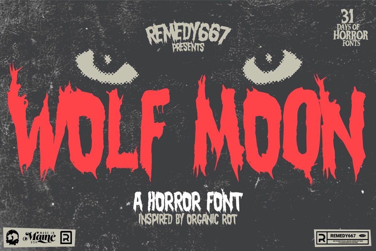 Wolf Moon Font preview