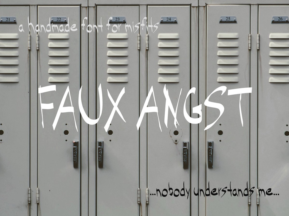 Faux Angst Regular Font preview