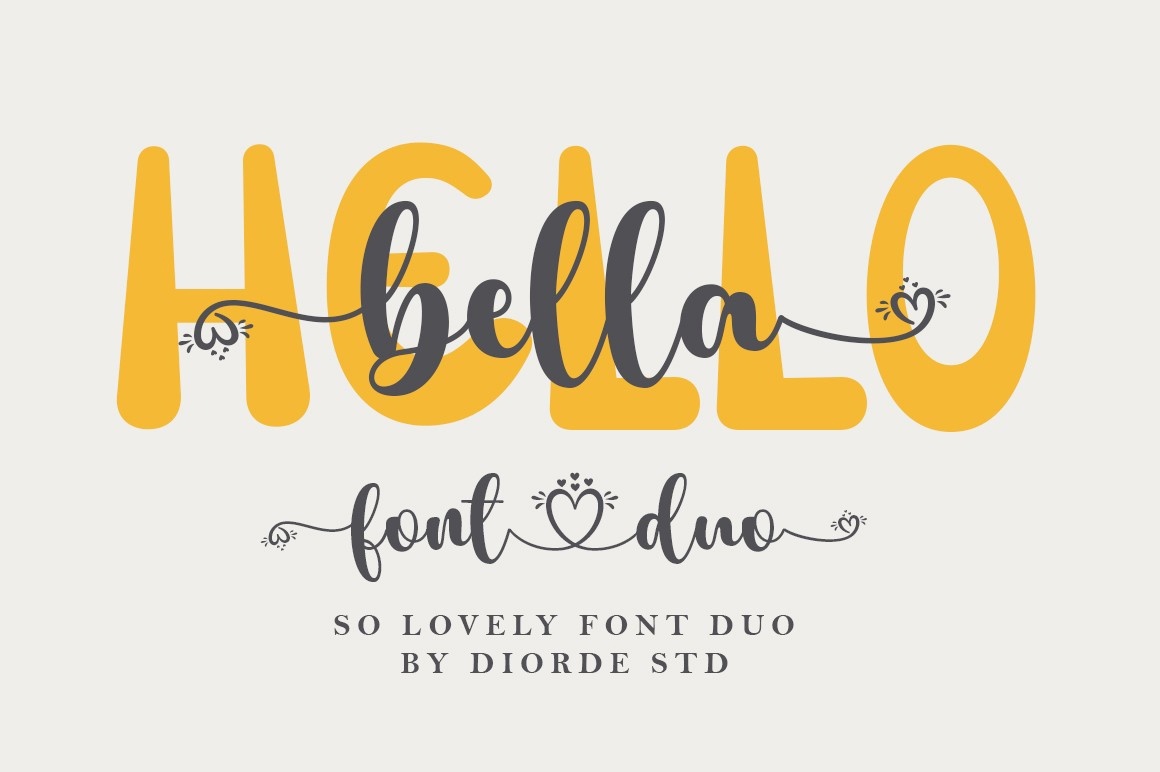 Hello Bella Duo Sans-Regular Font preview