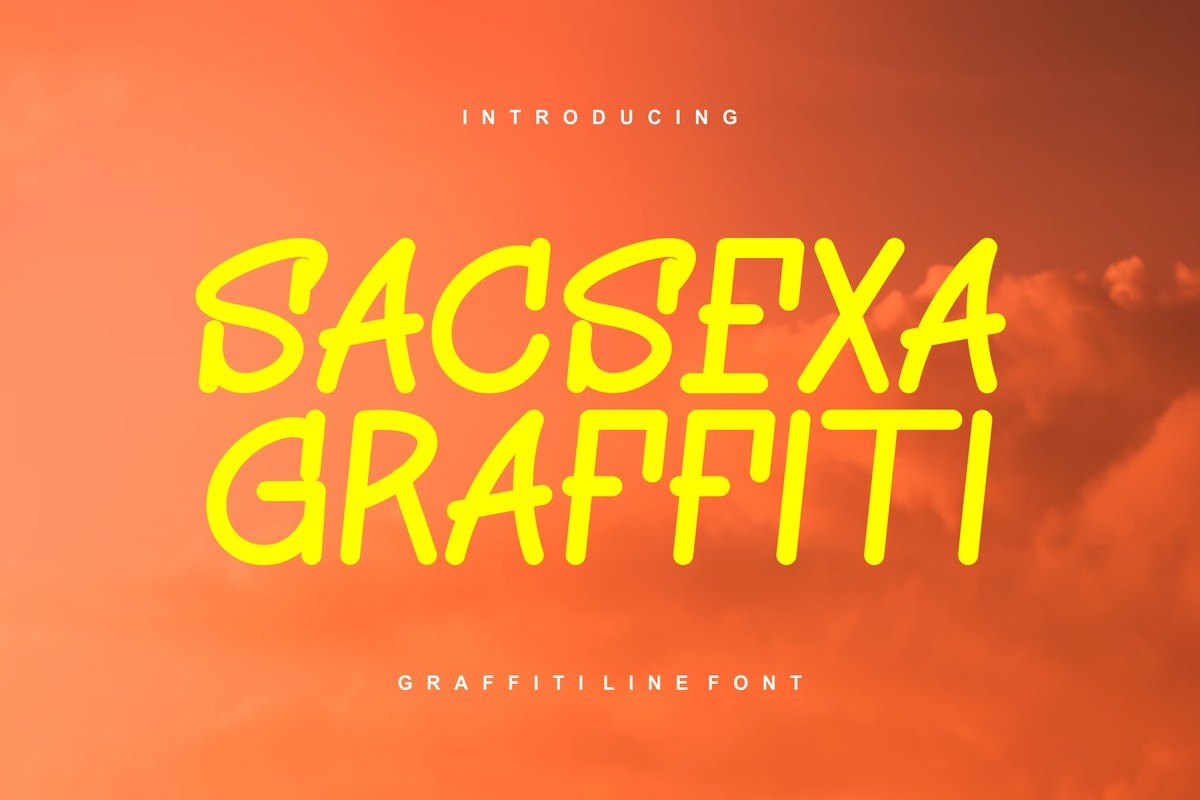 Sacsexa Graffiti Font preview
