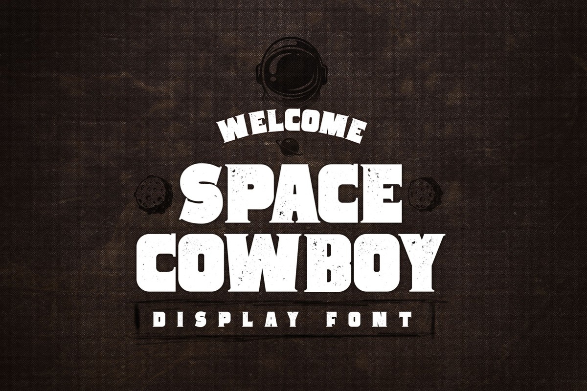 Space Cowboy Aged Font preview