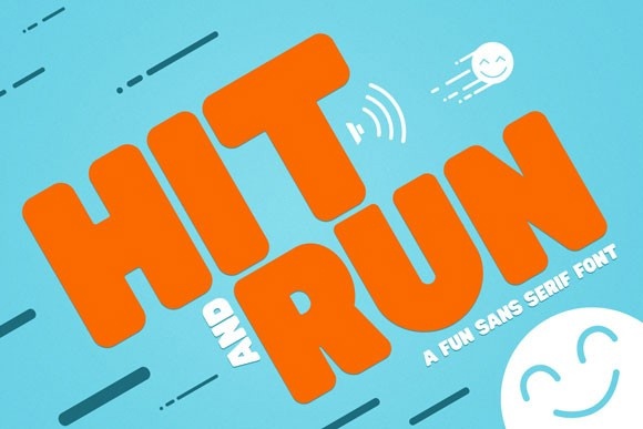 Hit and Run Regular Font preview