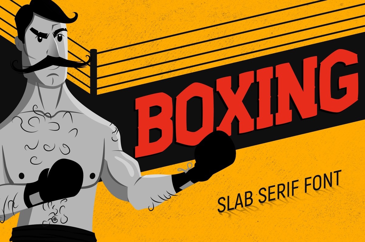 Boxing Font preview
