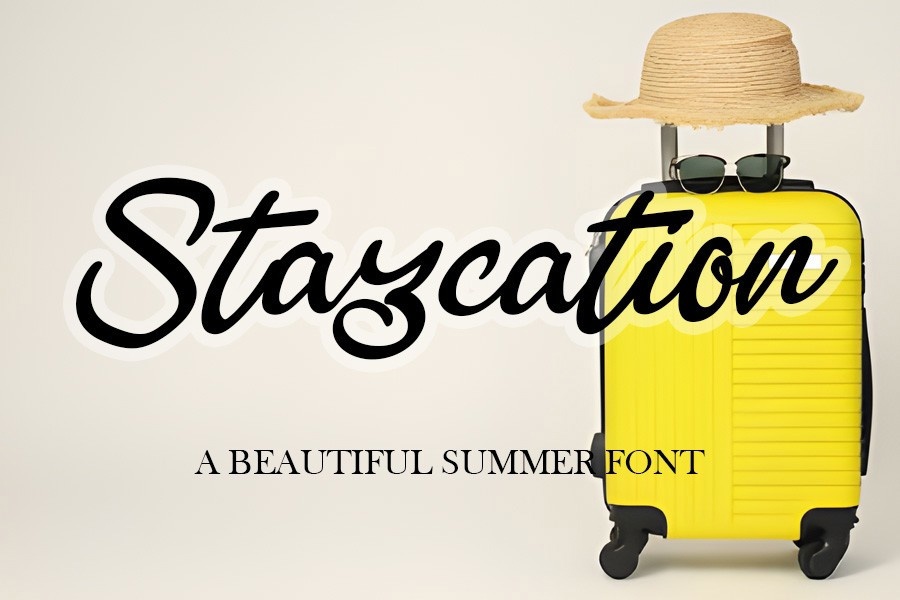 Staycation Font preview