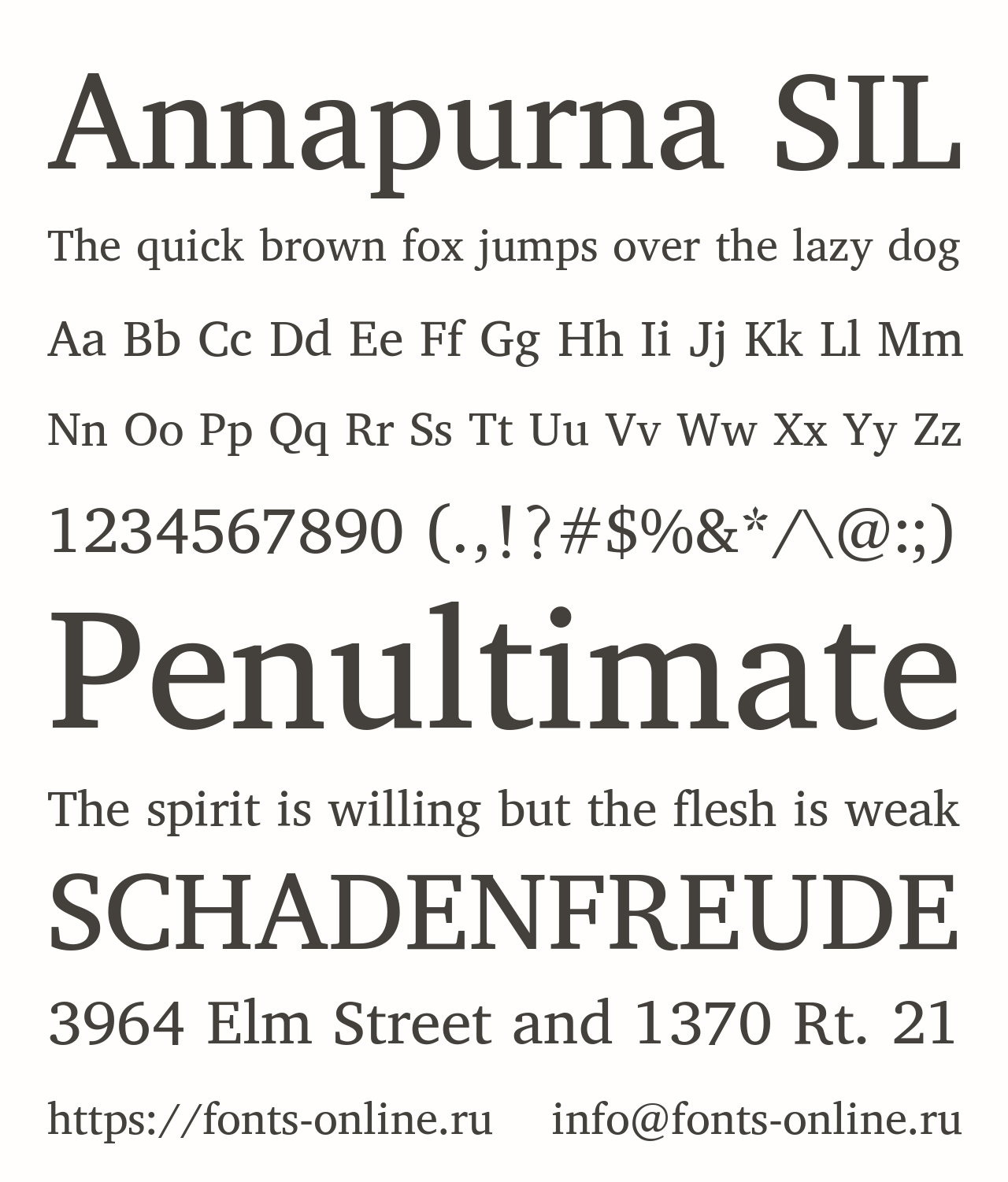 Annapurna SIL Font preview