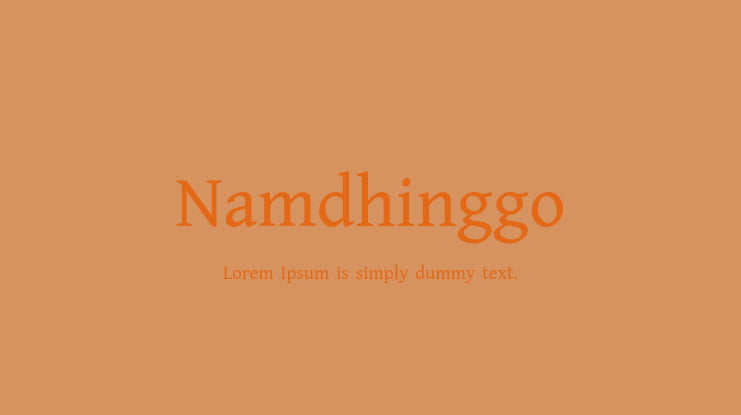 Namdhinggo Semi Bold Font preview