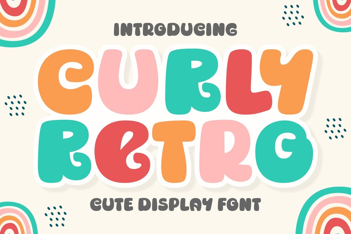 Curly Retro Font preview