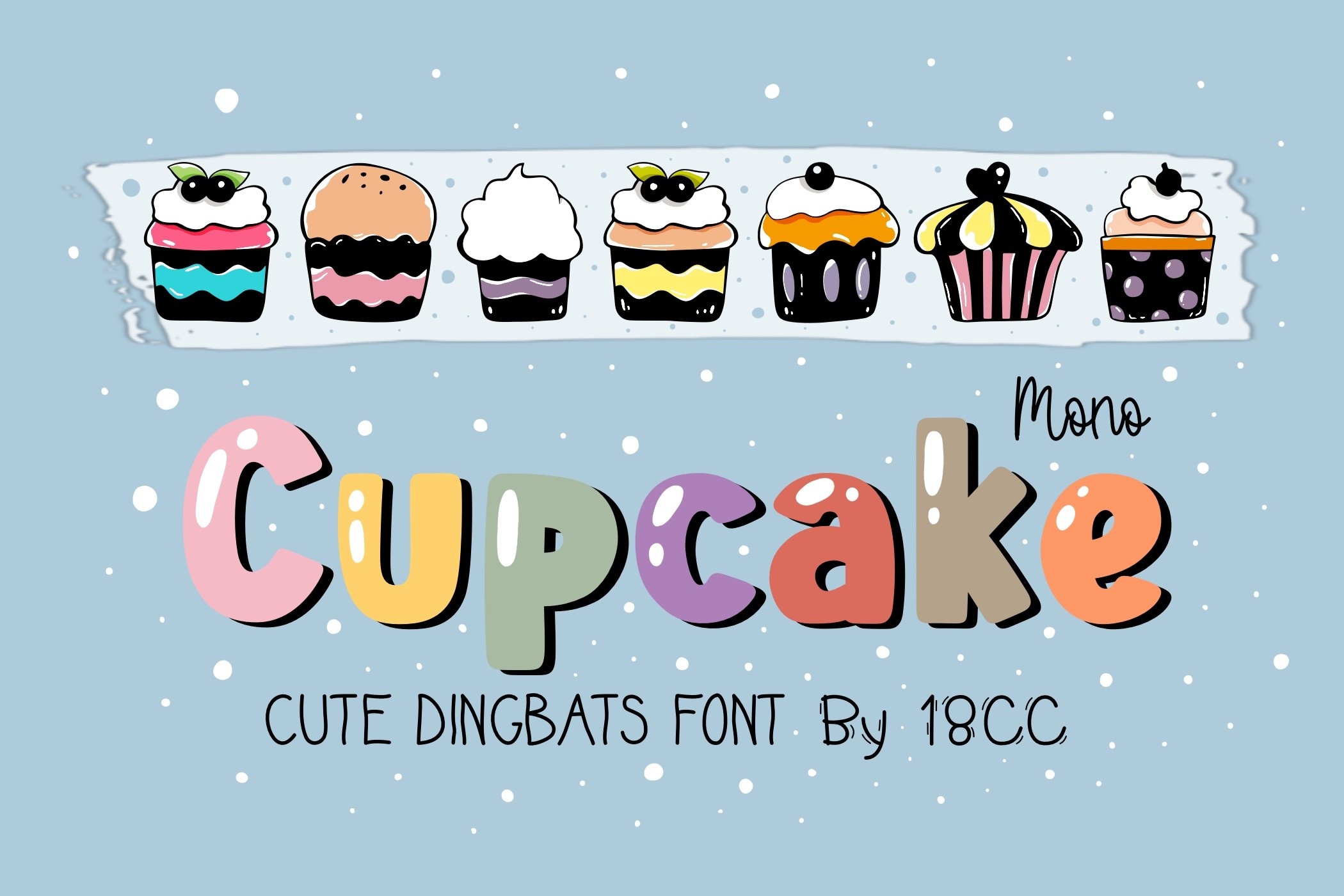 Mono Cupcake Regular Font preview