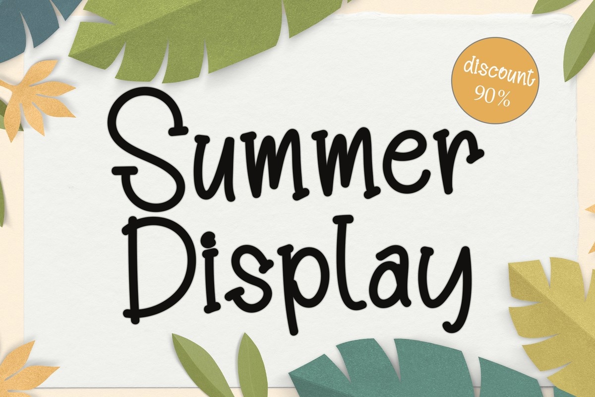 Summer Display Font preview