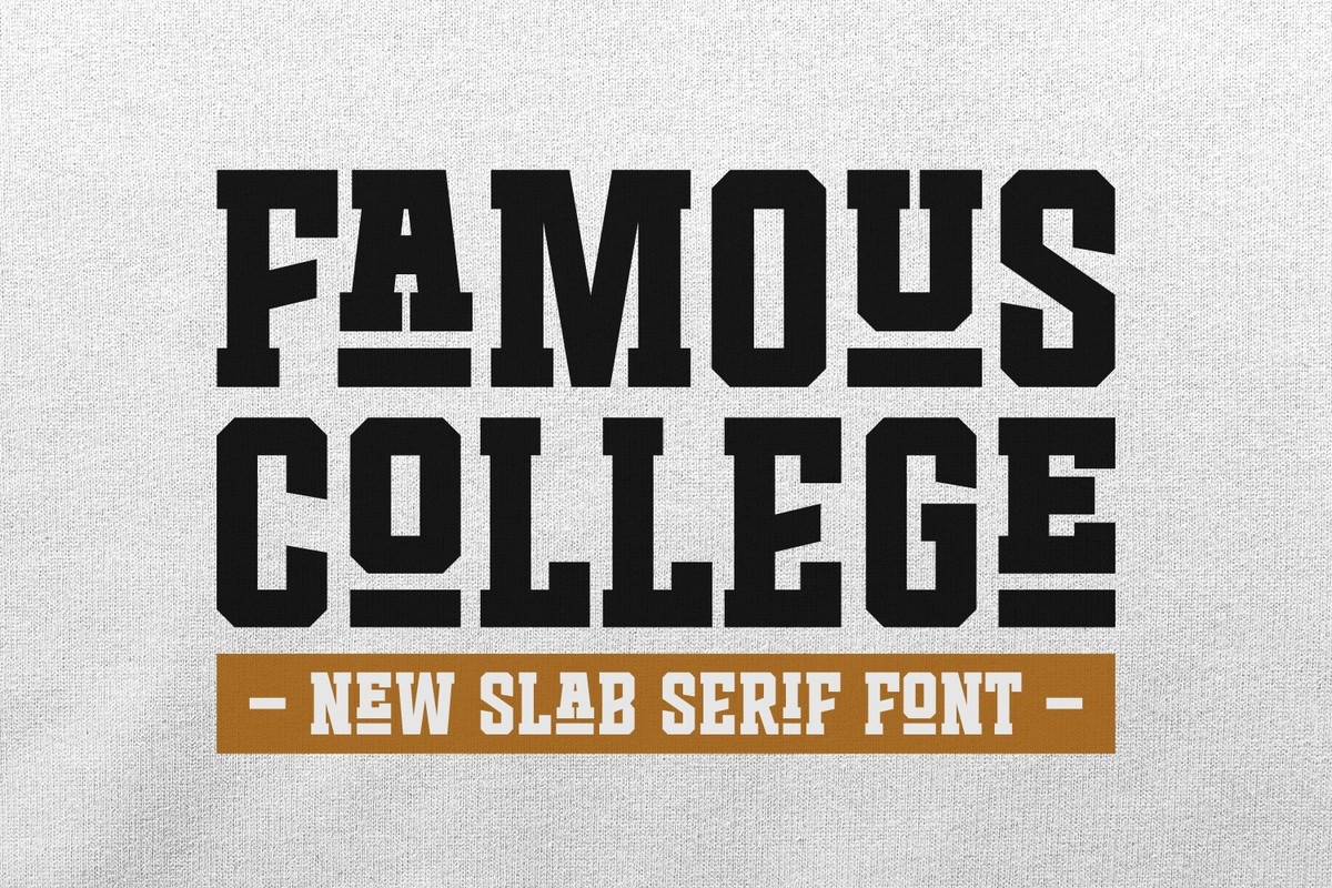 Famous College Font preview
