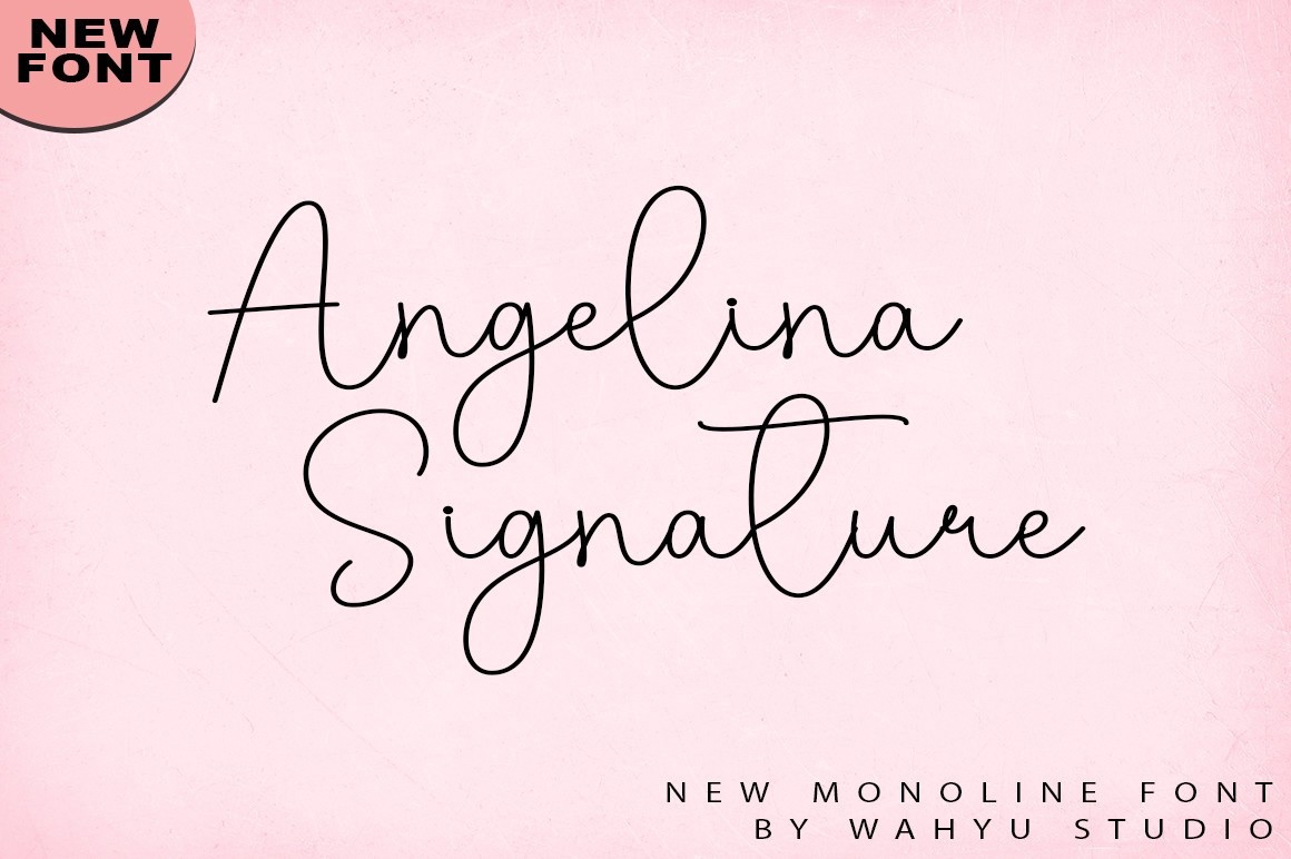 Angelina Signature Regular Font preview
