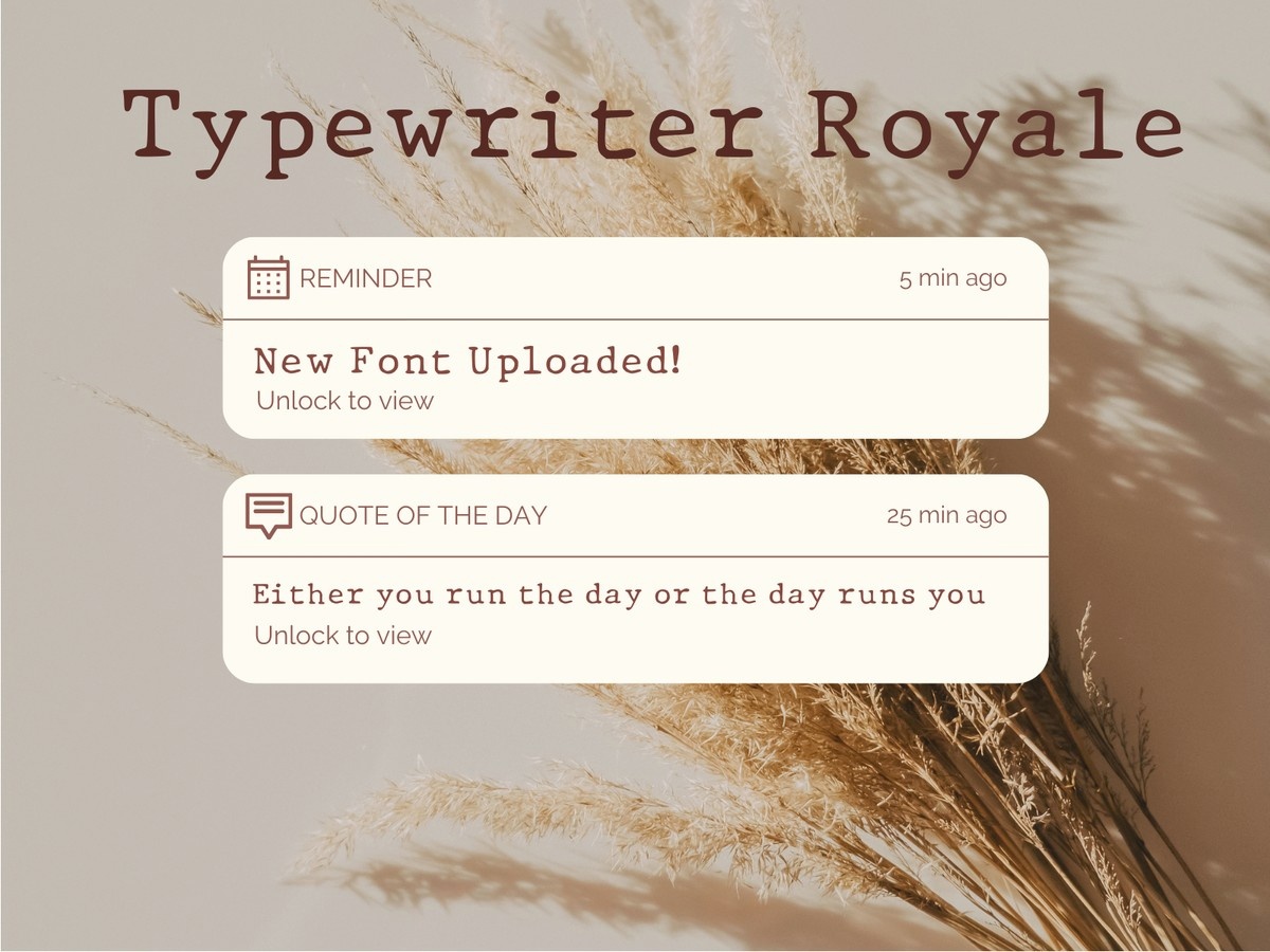 Typewriter Royale Font preview