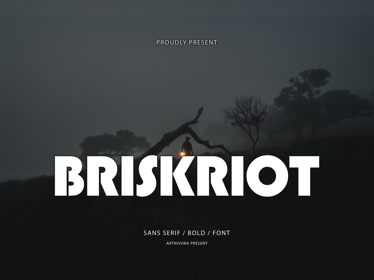 Briskriot Regular Font preview