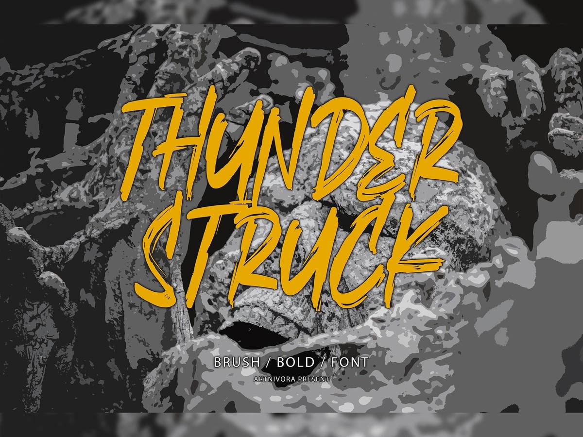 Thunderstruck Font preview