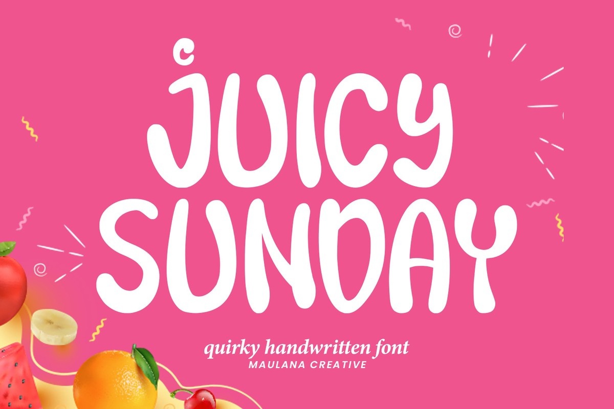 Juicy Sunday Regular Font preview