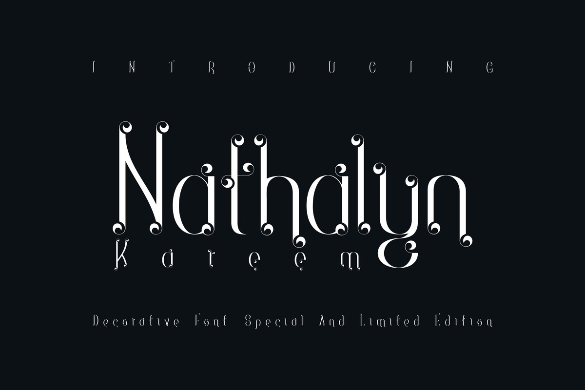 Nathalyn Kareem Regular Font preview