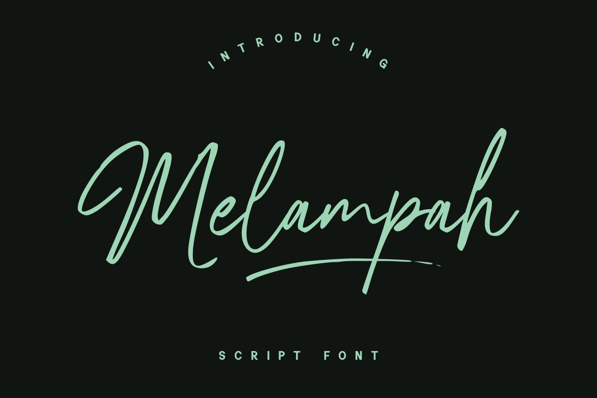 Melampah Font preview