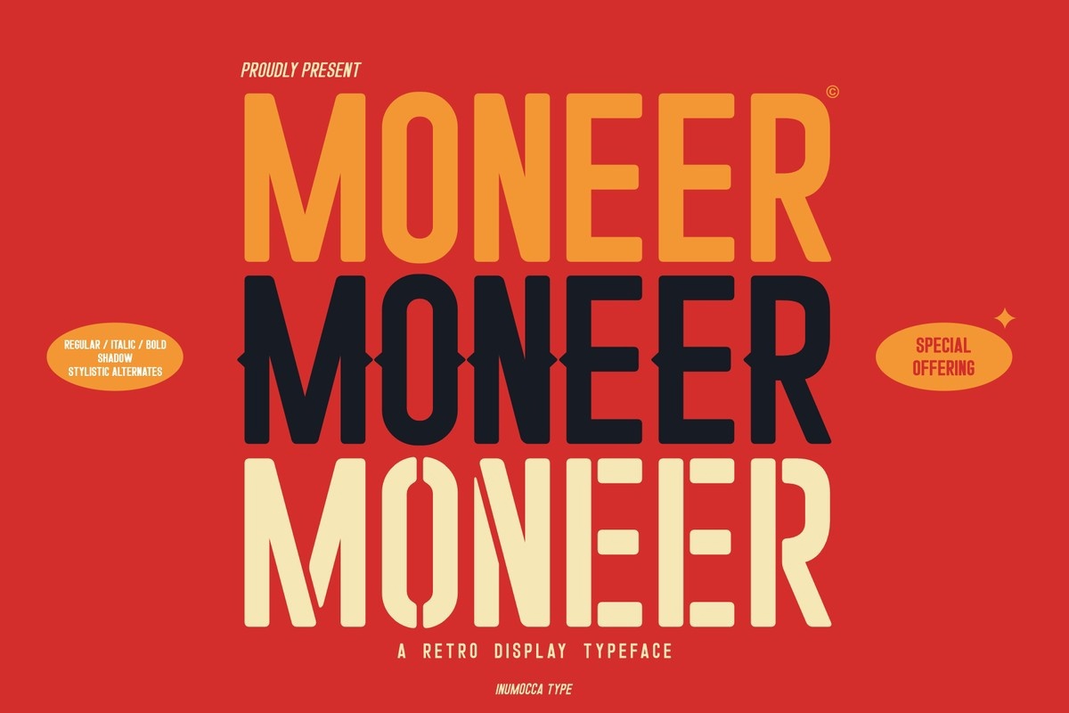 Moneer Italic Font preview