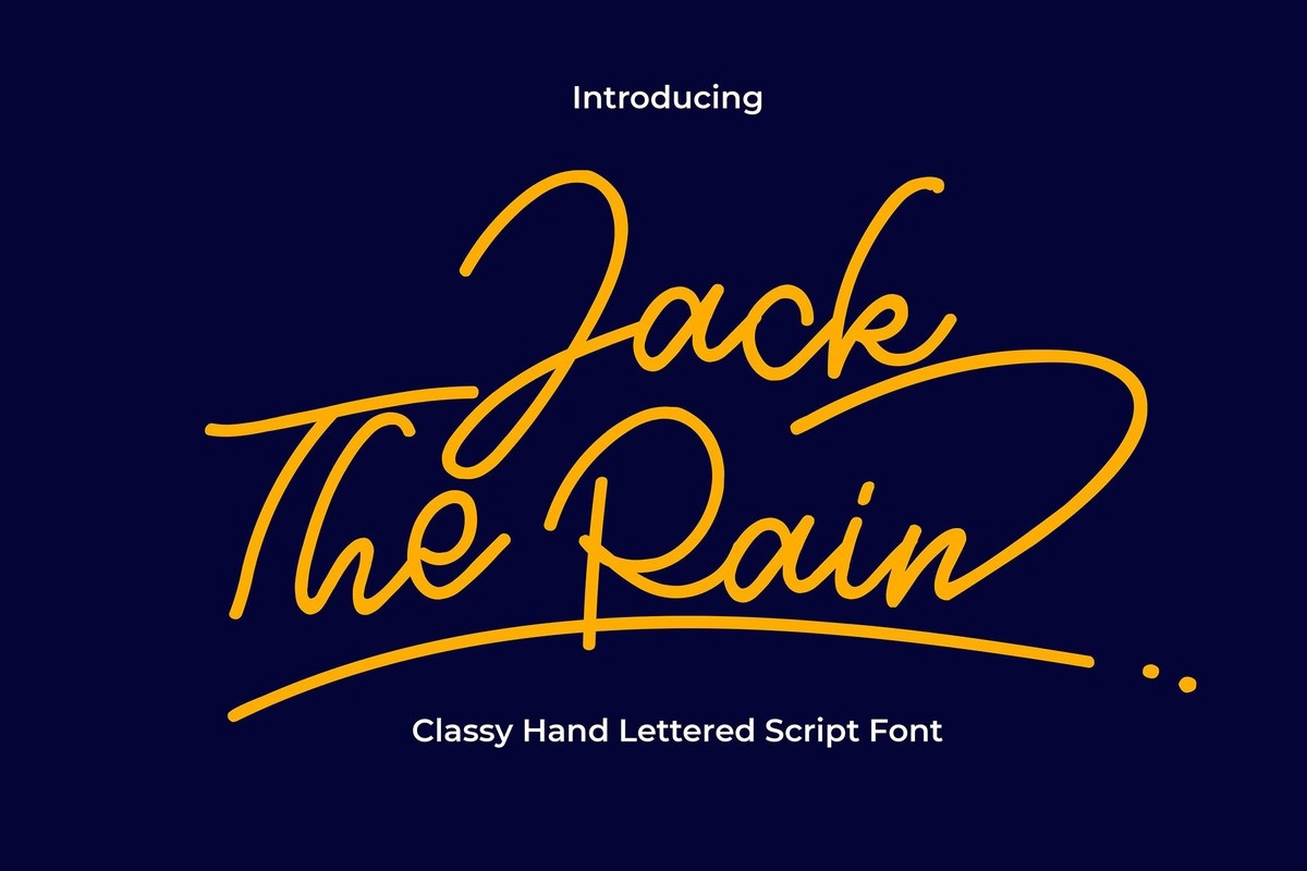 Jack the Rain swash Font preview
