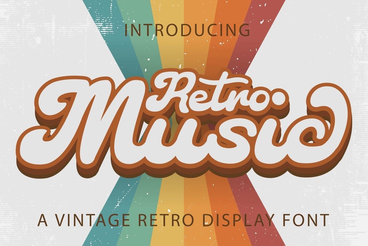 Retro Music Regular Font preview