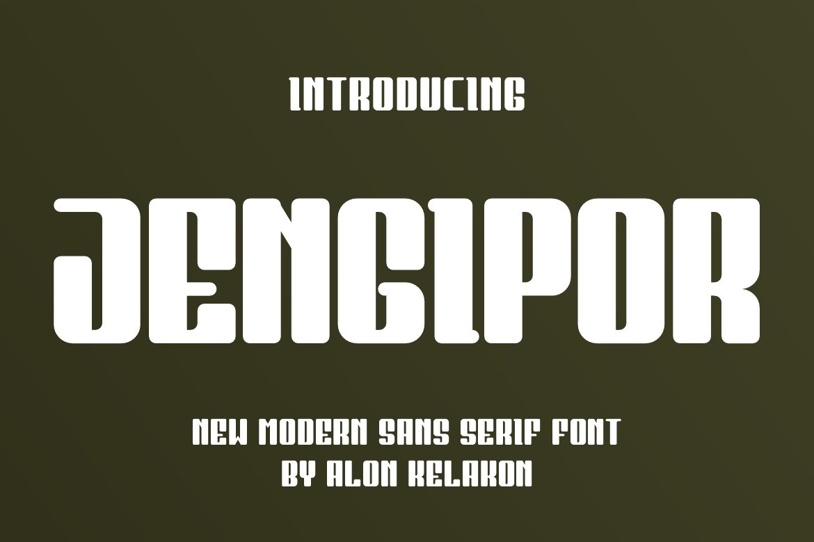 Jengipor Font preview