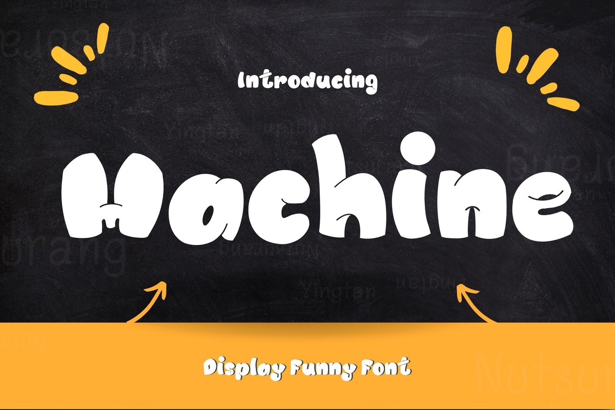Machine Font preview